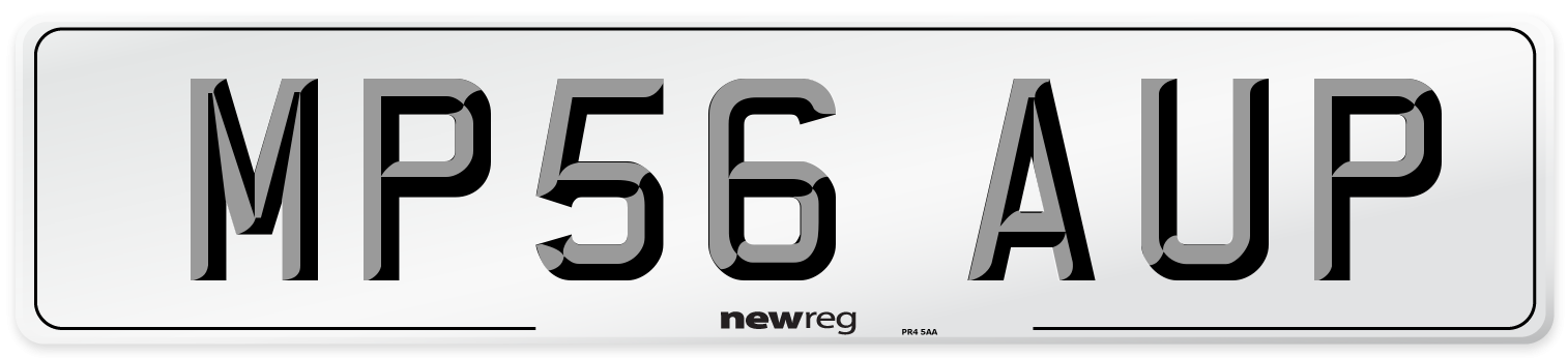 MP56 AUP Number Plate from New Reg